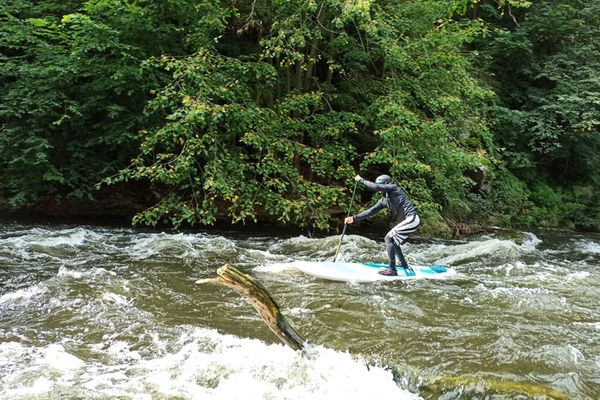 04 říční paddleboard | Jihlávka - pouštění vody z Mohelna